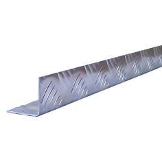 Raw Aluminium checquer Plate Equal Corner Profile - 40mm x 40mm x 1m