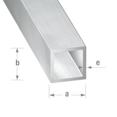 Raw Aluminium Square Tube - 10mm x 10mm x 1mm x 1m 