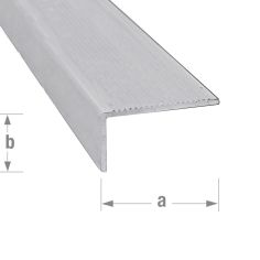 Raw Aluminium Step Edging - 45mm x 23mm x 2m 