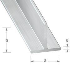 Raw Aluminium T Profile - 20mm x 20mm x 1.5mm x 2m  