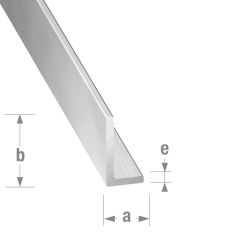 Raw Aluminium Unequal Corner - 20mm x 30mm x 2m