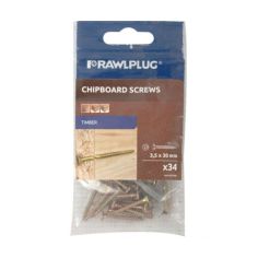 Rawlplug Chipboard Screws 3.5 x 30mm 