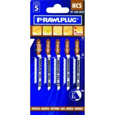 Rawlplug Jigsaw Blades Wood Fine 5 Pack