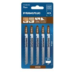 Rawlplug Coarse Jigsaw Blades For Wood - Pack Of 5