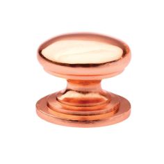 Primalite Rose Copper Victorian Cupboard Knob - 32mm