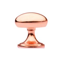 Primalite Rose Copper Oval Cupboard Knob - 32mm