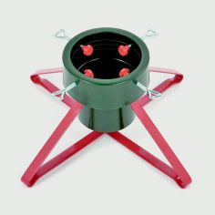 Premier Real Tree Metal Stand 46cm - Green & Red