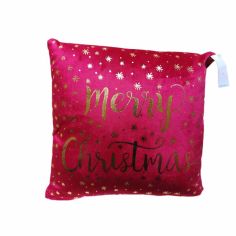 Red / Gold Merry Christmas Winter Cushion