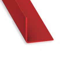 Red PVC Equal Corner Profile - 20mm X 20mm X 2m