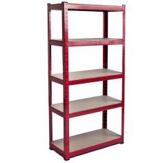 Vida Red 5 Tier Shelf Unit