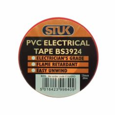 Stuk Red PVC Electrical Tape - 19mm X 20m