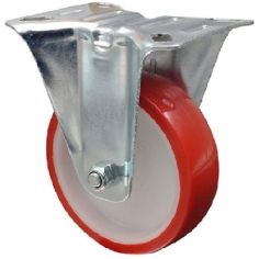 Castor Fixed 100mm Red - 75kg 