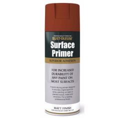 Rust-Oleum Surface Primer Superior Adhesion Red Matt Spray Paint - 400ml