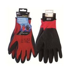 Pro User Black Crinkle Latex Coated Gloves - XL