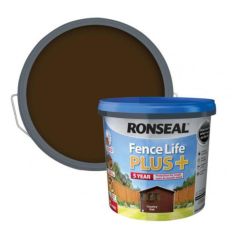 Ronseal Fence Life Plus Country Oak Matt Exterior Wood paint 5L
