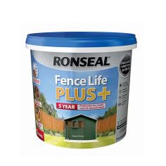 Ronseal Fence Life Plus Forest Green Matt Exterior Wood paint 5L