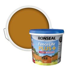 Ronseal Fence Life Plus Harvest Gold Matt Exterior Wood paint 5L