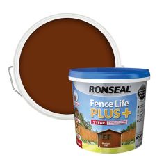 Ronseal Fence Life Plus Medium Oak Matt Exterior Wood paint 5L