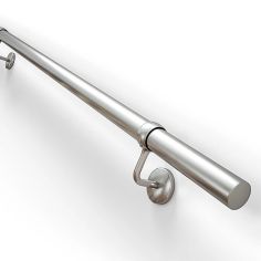 Rothley Modern Stainless steel Handrail kit 3 x 1.2m 