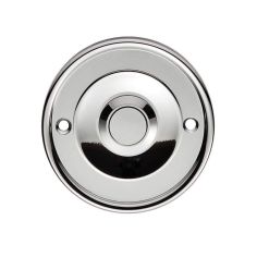 Round Chrome Bell Push - 65mm
