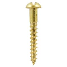 3/4" x 6 SC Slotted Brass Woodscrews with Round Head