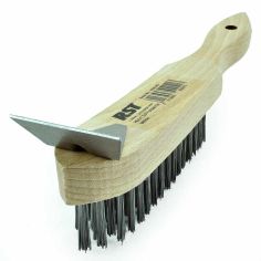 RST Heavy Duty 4 Row Wire Brush with Scraper