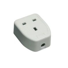 13A 1Gang Trailing Socket Rubber White