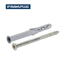 Rawlplug Nylon Solid Walls Frame Fixing - 8 x 80mm - Pack Of 6