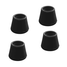 Amig Black Rubber Round Leg Tips / Ferrules