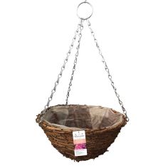 Blossom Rustic Hanging Basket Natural 14"