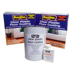 Rustins Clear Plastic Floor Coating Kit - Satin / Gloss 4L