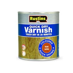Rustins Quick Dry Varnish Satin Teak - 500ml