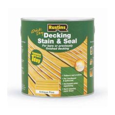 Rustins QD Decking Stain & Seal - Antique Pine 2.5L