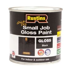 Rustins Quick Dry Small Job Gloss Paint - Black 250ml
