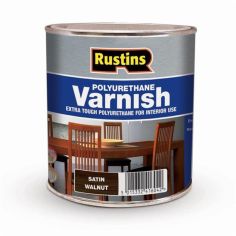 Rustins Polyurethane Satin Varnish 500ml - Walnut