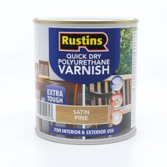 Rustins Quick Drying Polyurethane Varnish Satin Pine 500ml