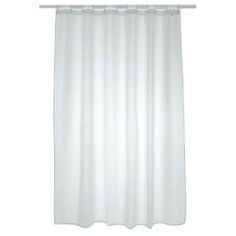 Blue Canyon Plain Polyester White Shower Curtain - 180cm