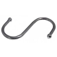 100mm Chrome Plated Ball End S Hook (pack of 2)