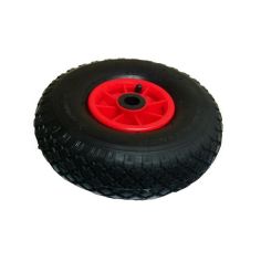 Sack Truck Wheel - Black with Red & Black Inner Hub