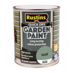Rustins QD Satin Garden Paint - Sage 750ml