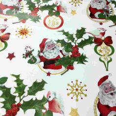Santa Christmas Cheer Oilcloth / Tablecloth