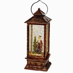 Premier Glitter Christmas Scene Lantern