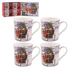 Santa Christmas Mugs - Set of  4