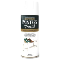 Rust-Oleum Painters Touch Spray Paint - White Satin 400ml