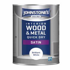 Johnstone's One Coat Quick Dry Satin 750ml Brilliant White