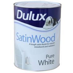 Dulux SatinWood Paint - Pure White 5L
