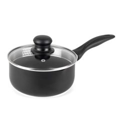 Salter Crystalstone Simple Strain Saucepan With Pouring Lip - 20cm