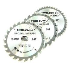 Toolzone 3pc 184mm TCT Circular Saw Blades