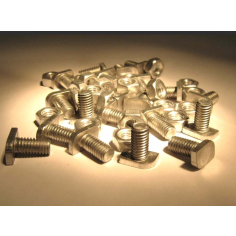 Greenhouse Accessories Aluminium Cropped Head Nuts & Bolts - Pack of 20