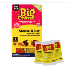 Big Cheese Mouse Killer Grain Bait Sachet - 3 x 25g